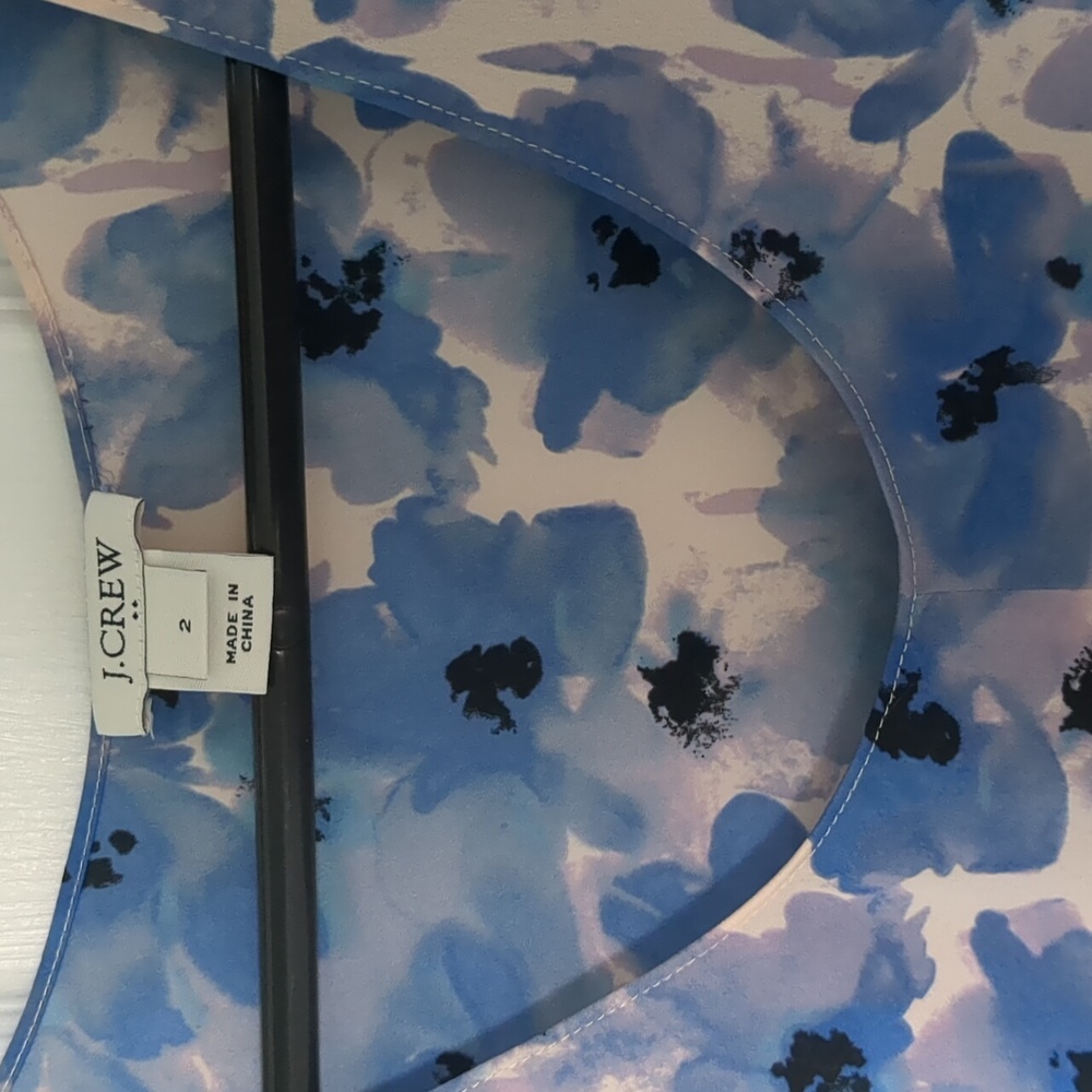 J. Crew Spring Blue Floral Blouse - Size Small - Picture 2 of 3